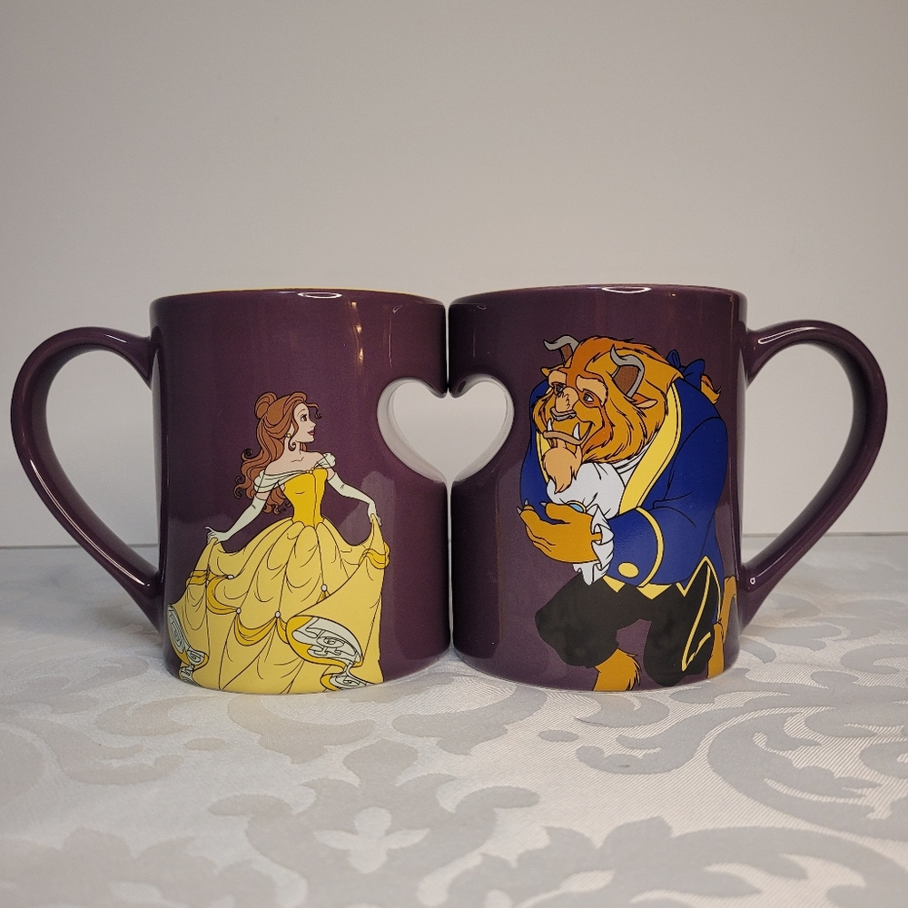 Beauty and the Beast Purple Mug Set
